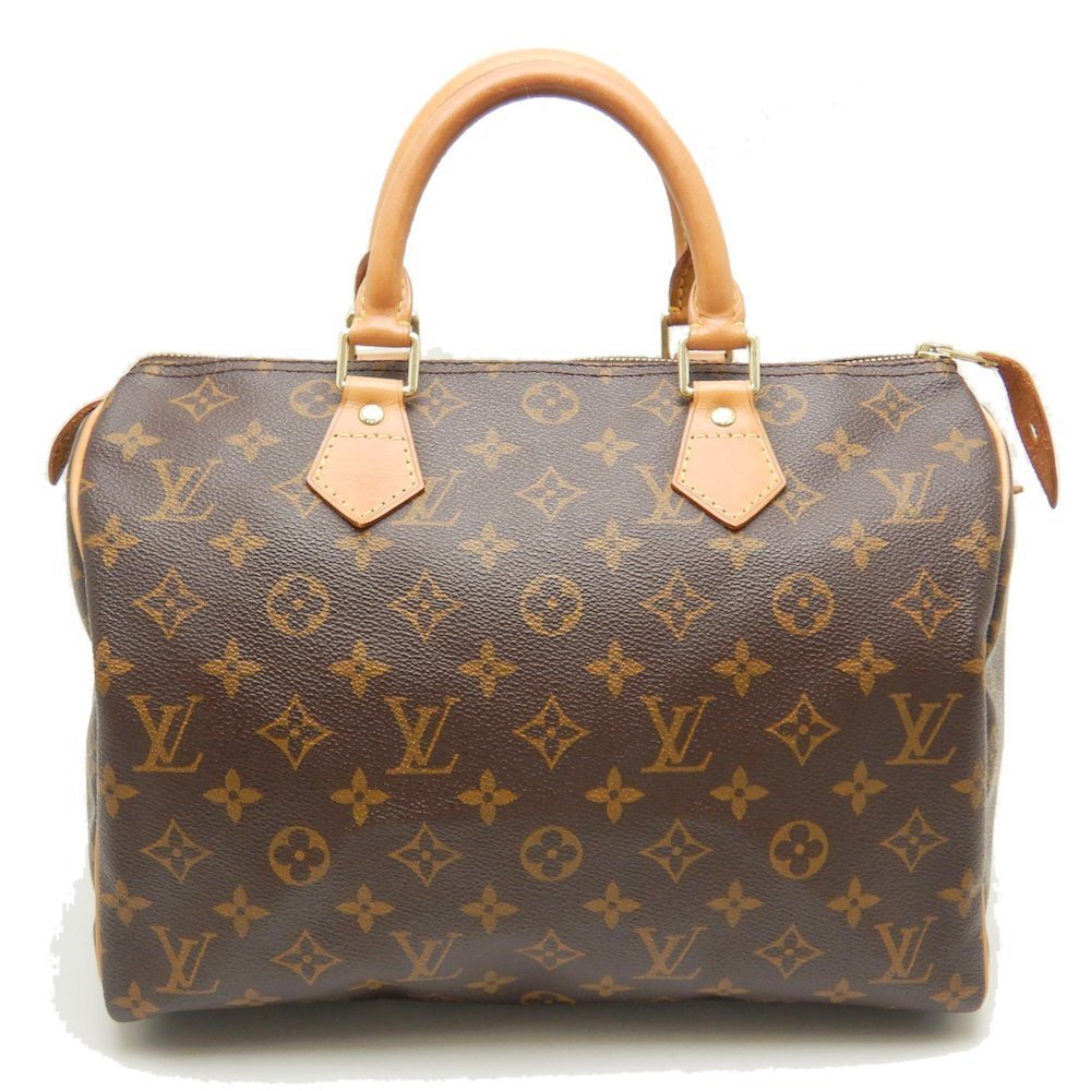 Louis Vuitton Monogram Speedy 30 Handbag Brown